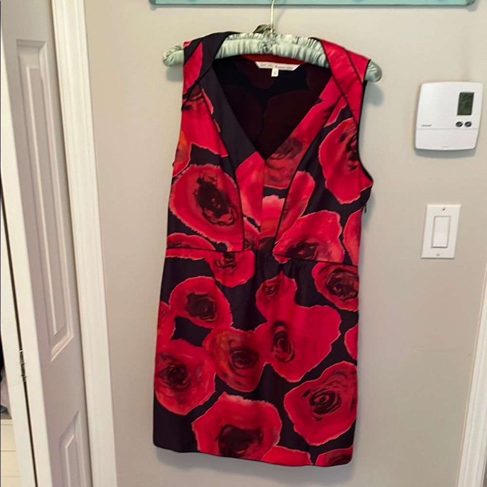 Floral Red Dress